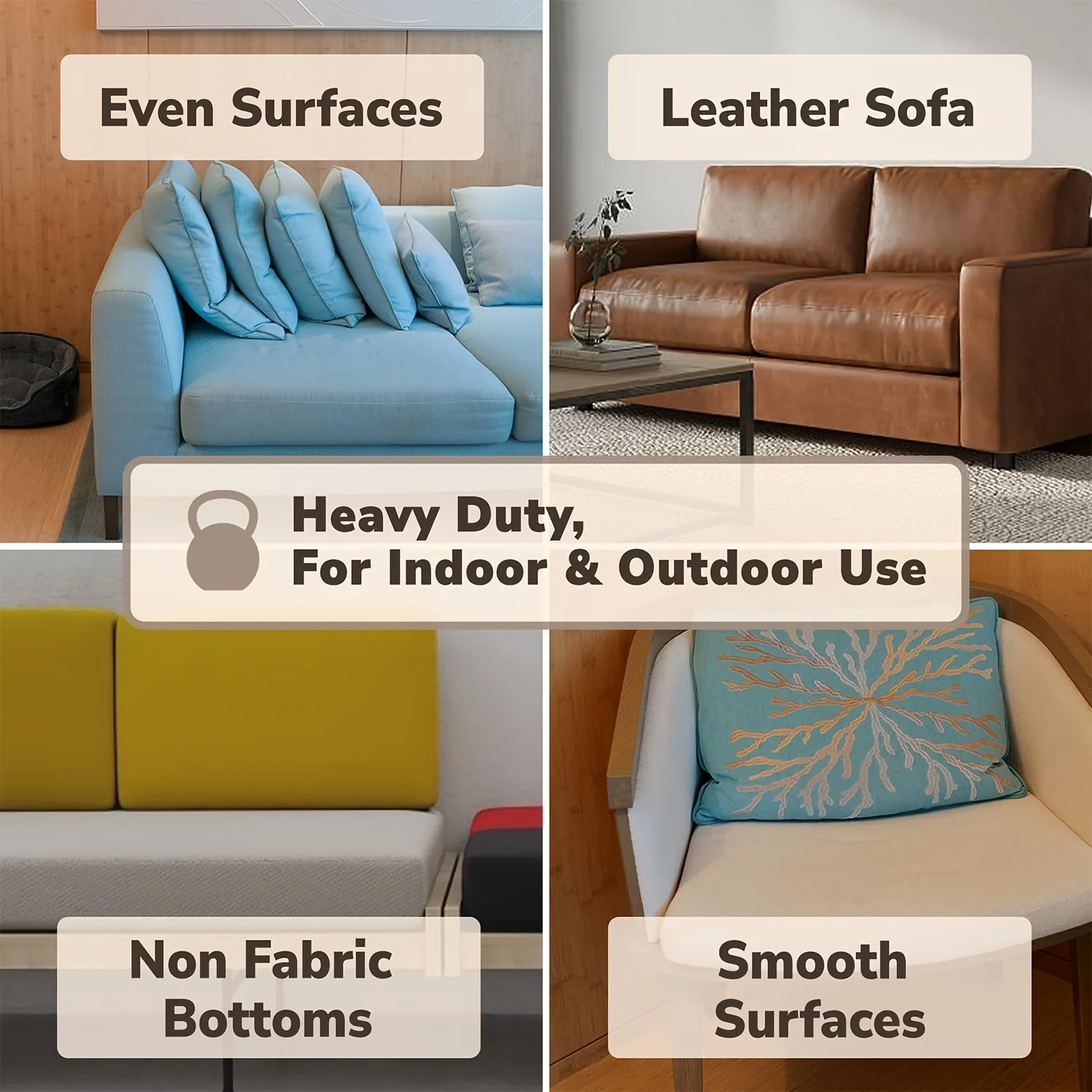 1/2 Rolls Couch Cushion Grip Tape Keep Couch Cushions From Sliding - Non Slip Cushion Pads,Strips with Adhesive for Fabric