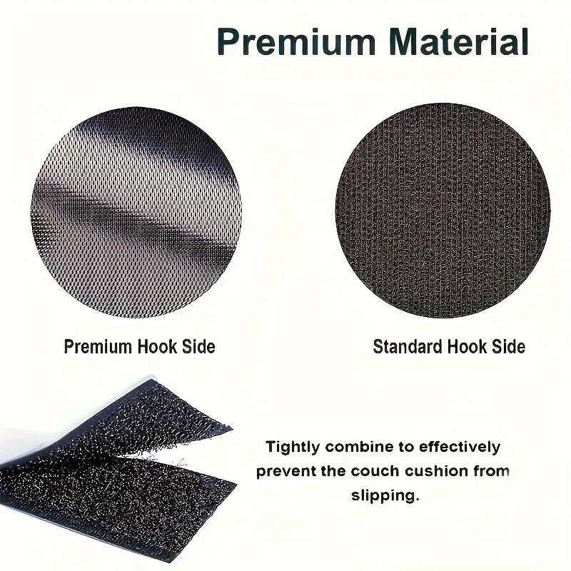 1/2 Rolls Couch Cushion Grip Tape Keep Couch Cushions From Sliding - Non Slip Cushion Pads,Strips with Adhesive for Fabric