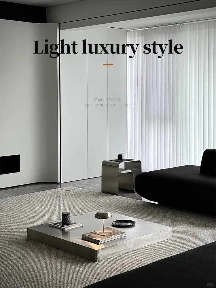 Coffee Italian Tables Stainless Steel Side Table Minimalist Tea Tables Modern Living Room Center Table Luxury Design Furniture