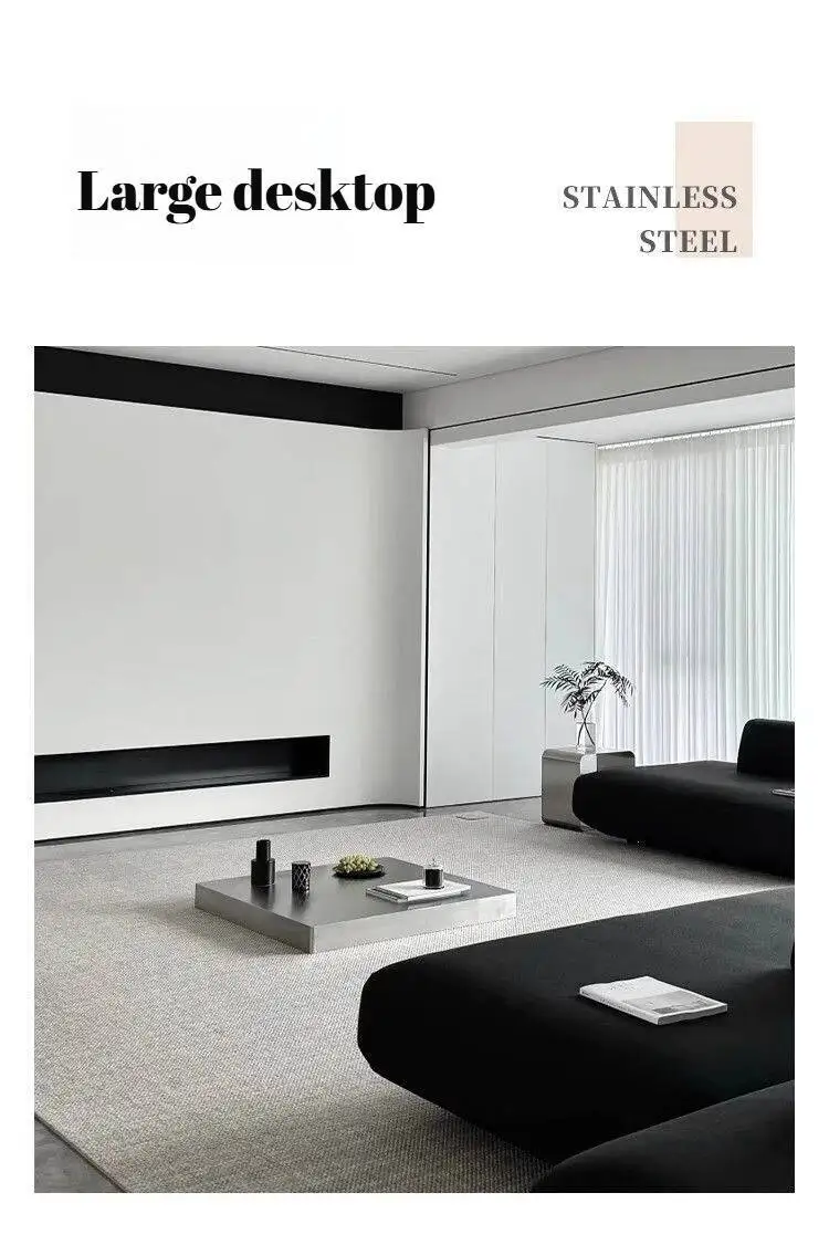 Coffee Italian Tables Stainless Steel Side Table Minimalist Tea Tables Modern Living Room Center Table Luxury Design Furniture