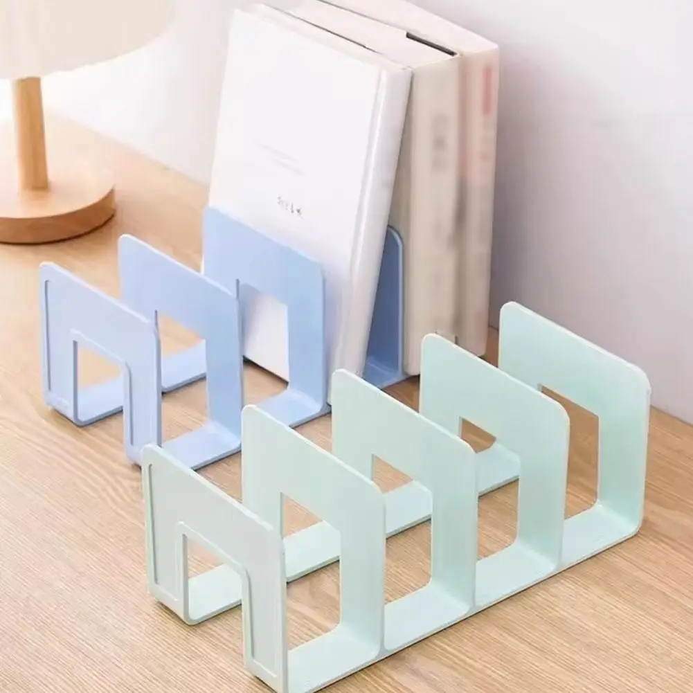 Four Sided Bookshelf Partition Book Clip Rack Book Baffle, Desktop Storage,Fixed Books,Creative Student Office Book Shelf
