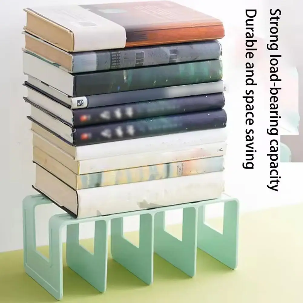 Four Sided Bookshelf Partition Book Clip Rack Book Baffle, Desktop Storage,Fixed Books,Creative Student Office Book Shelf