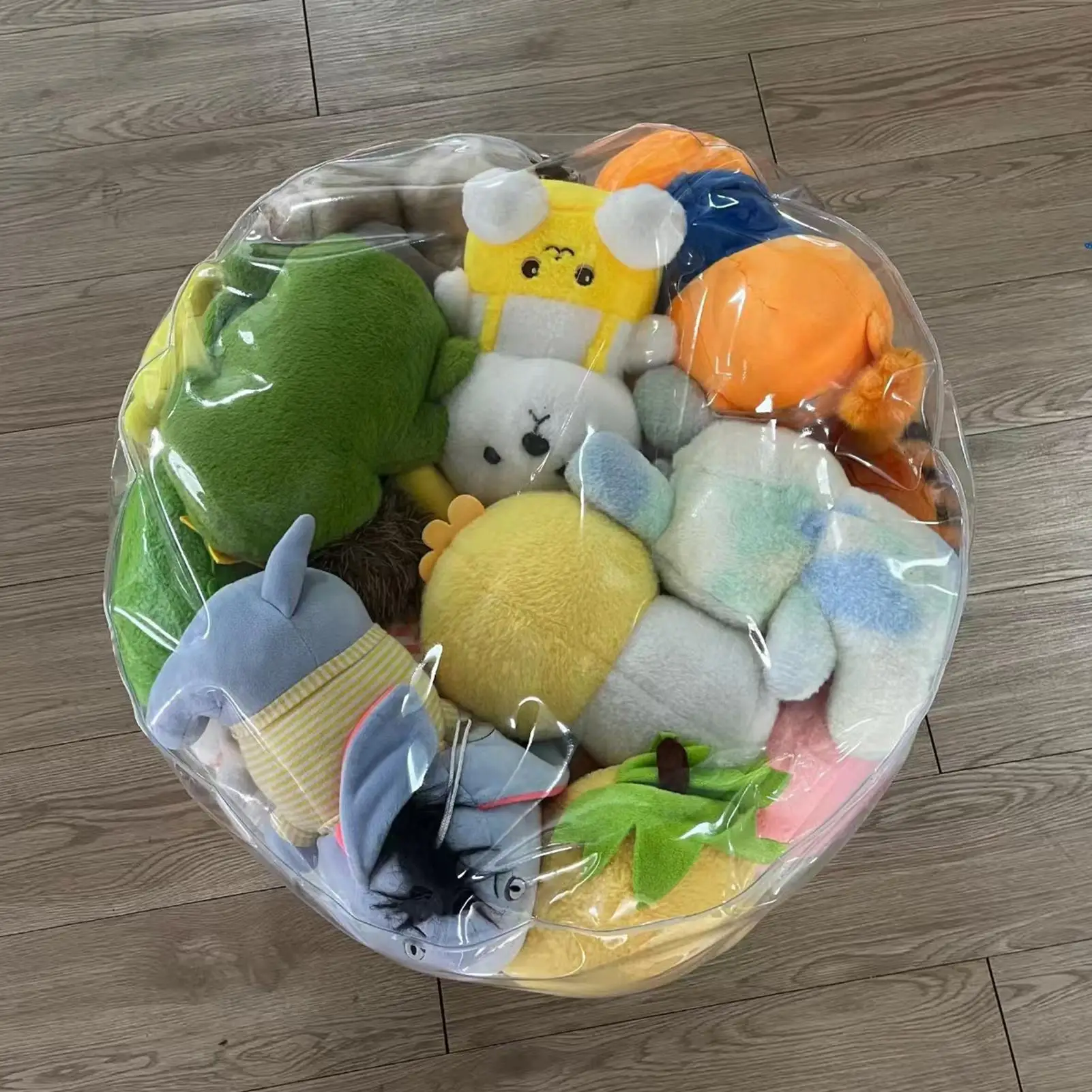 Clear Animal Storage Chair Plush Bean Bag Seat with Waterproof Cover for Kids Bedroom Playroom Nursery Home Decor