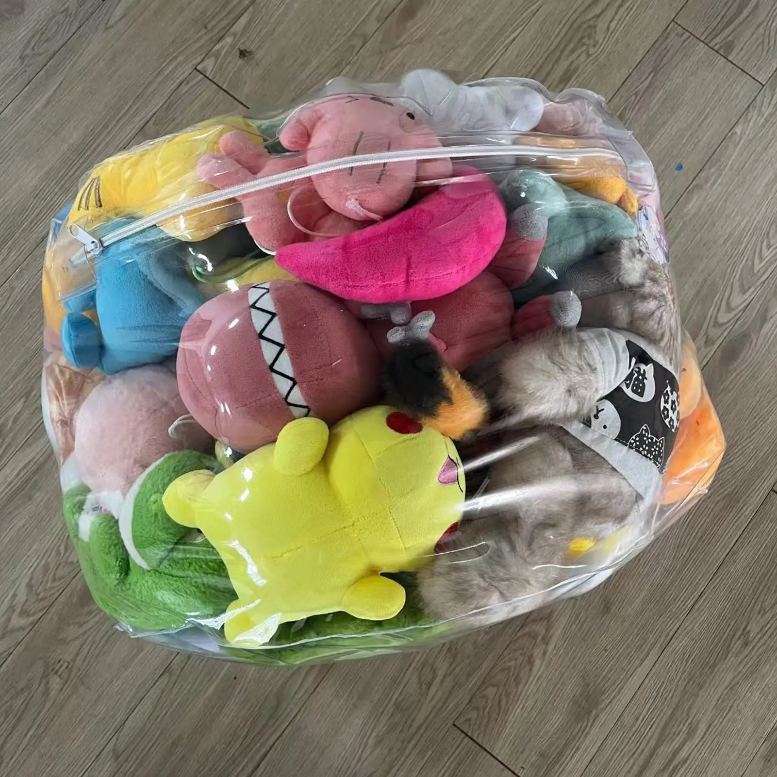 Clear Animal Storage Chair Plush Bean Bag Seat with Waterproof Cover for Kids Bedroom Playroom Nursery Home Decor