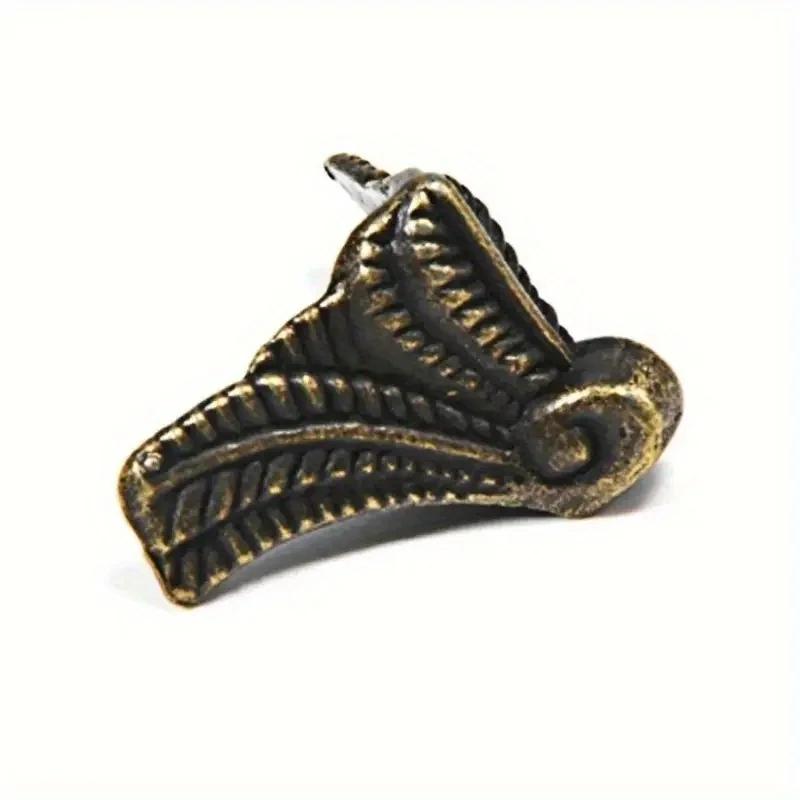 20PCS Antique Box Bracket Antique Corner Protectors Jewelry Box Decorative Leg Corner Bracket Wooden Case Feet Leg 