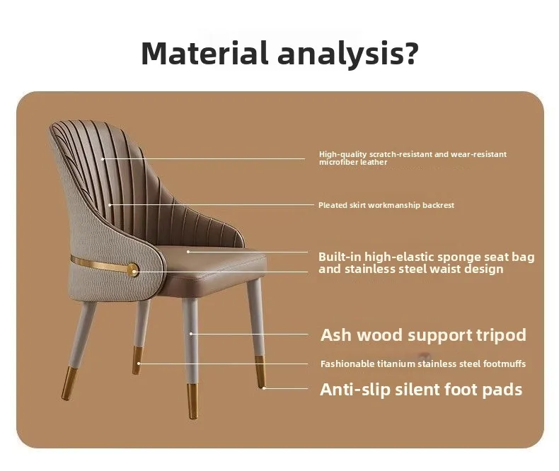 High End Modern Nordic Dining Chair Luxury Hotel Lobby Commercial Home Use Designer Chair