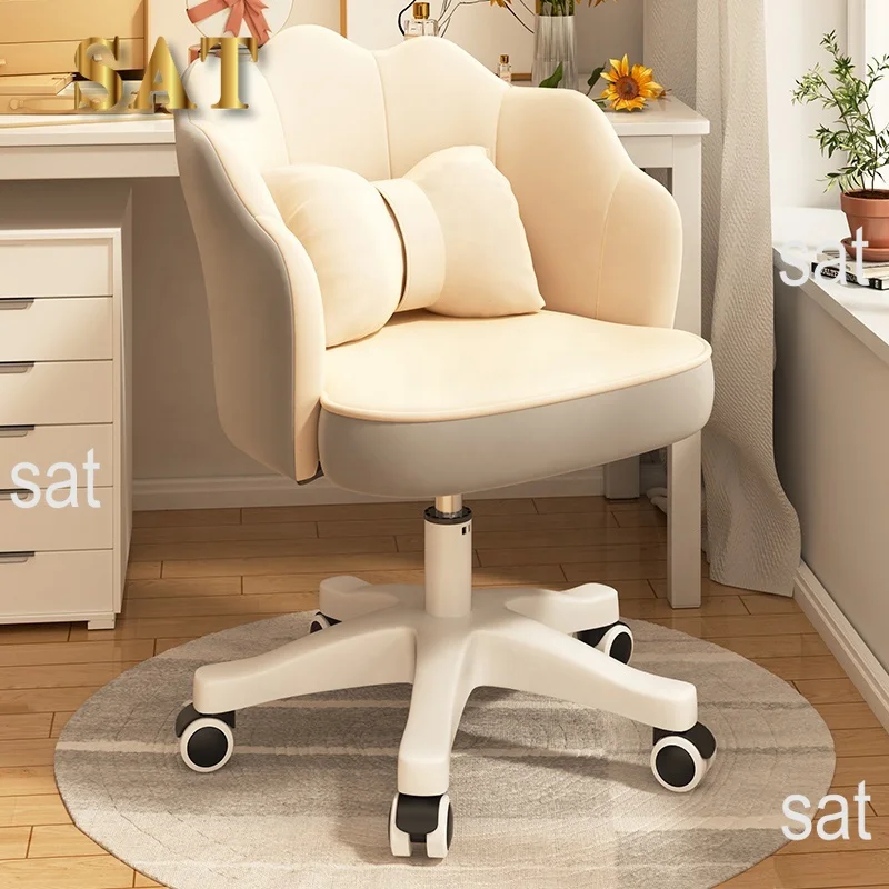 Makeup chair for girls, bedroom, high-end feel, dressing table stool,  new makeup stool, home light luxury backrest chair