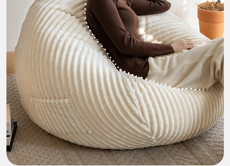 Pouf Modular Upholstered Bean Bag Sofas Glass Sleeping Function Rocking Bean Bag Sofas Beads Cushion Puff Con Relleno Furniture