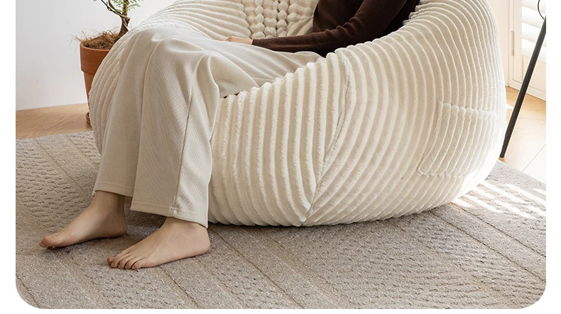 Pouf Modular Upholstered Bean Bag Sofas Glass Sleeping Function Rocking Bean Bag Sofas Beads Cushion Puff Con Relleno Furniture