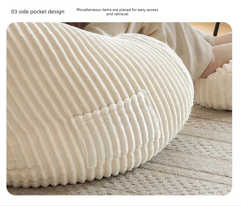 Pouf Modular Upholstered Bean Bag Sofas Glass Sleeping Function Rocking Bean Bag Sofas Beads Cushion Puff Con Relleno Furniture