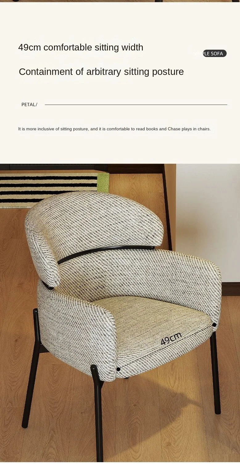 Italian Minimalist Dining Chair Light Luxury Home Retro Restaurant Hotel Chair Light Luxury Nordic Dining Table Backrest Chair