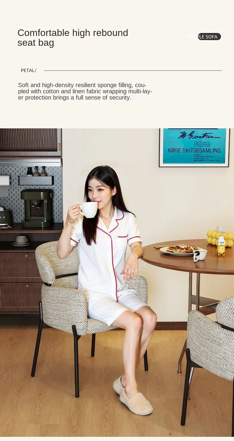 Italian Minimalist Dining Chair Light Luxury Home Retro Restaurant Hotel Chair Light Luxury Nordic Dining Table Backrest Chair