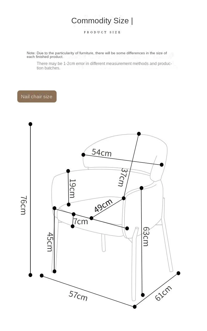 Italian Minimalist Dining Chair Light Luxury Home Retro Restaurant Hotel Chair Light Luxury Nordic Dining Table Backrest Chair