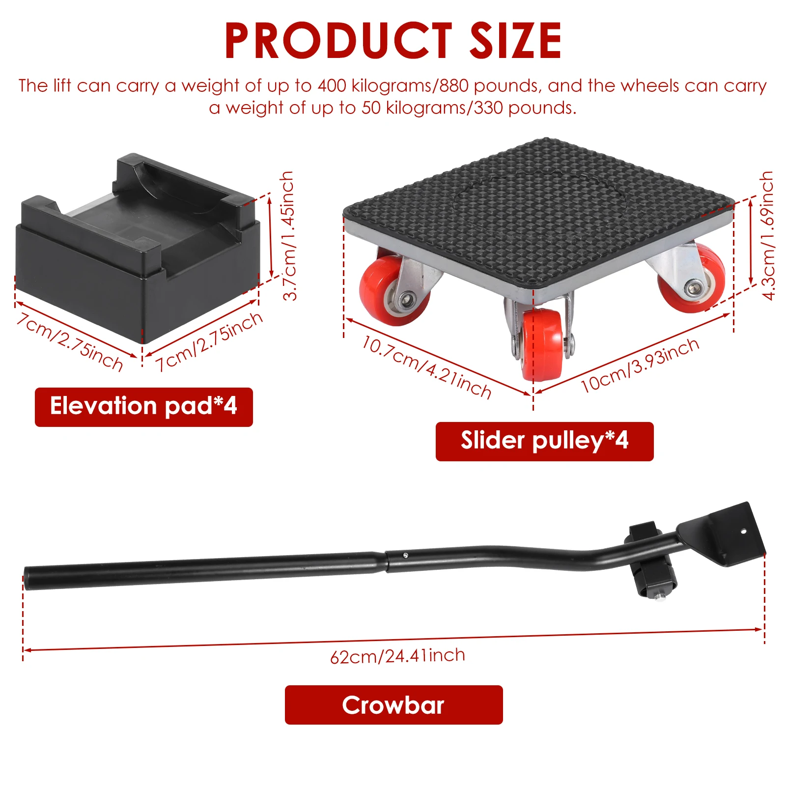 5/7 Pcs Furniture Mover Tool Set Heavy Stuffs Moving Roller with 360° Rotating Wheels Professional Moving Tools for Moving Sofa