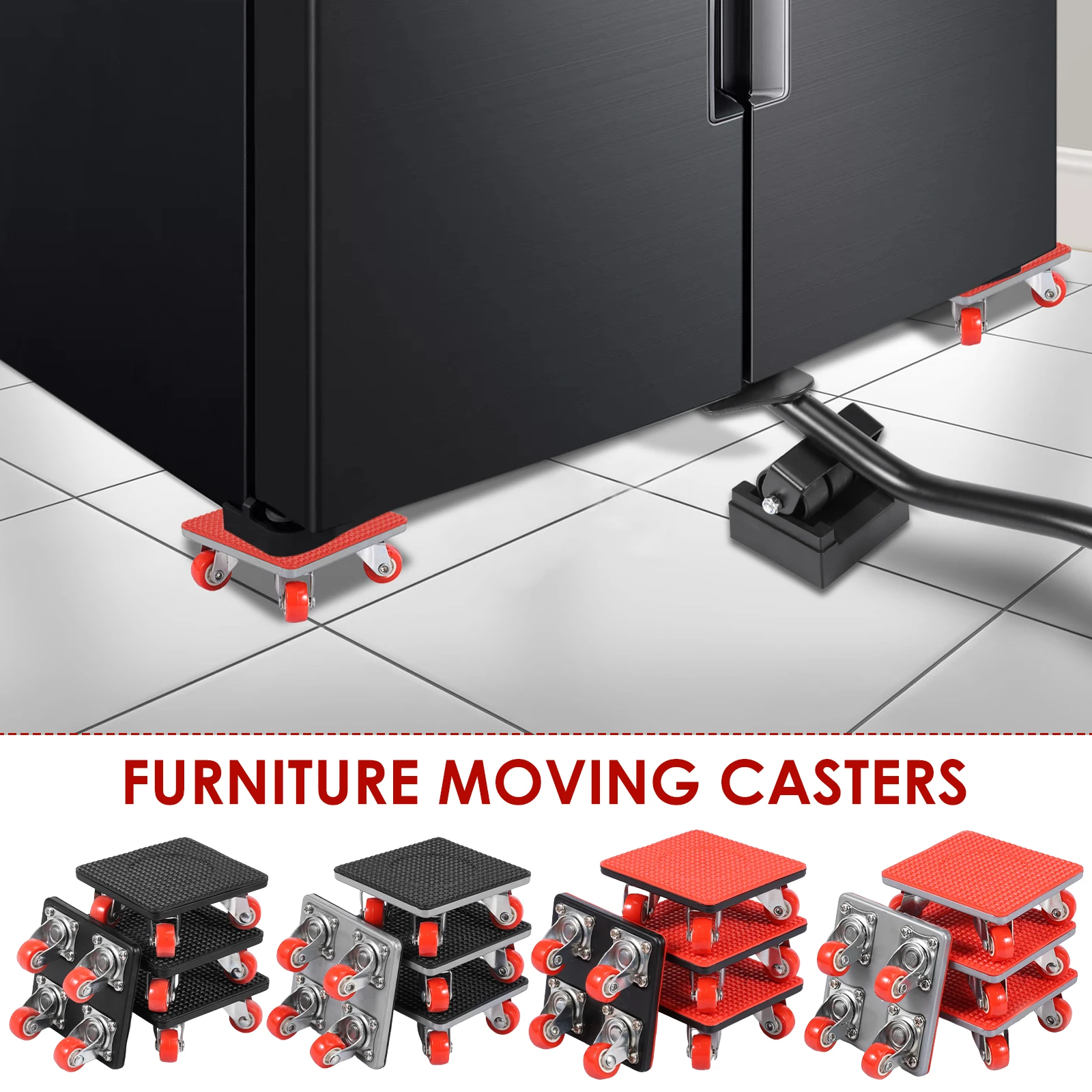 5/7 Pcs Furniture Mover Tool Set Heavy Stuffs Moving Roller with 360° Rotating Wheels Professional Moving Tools for Moving Sofa