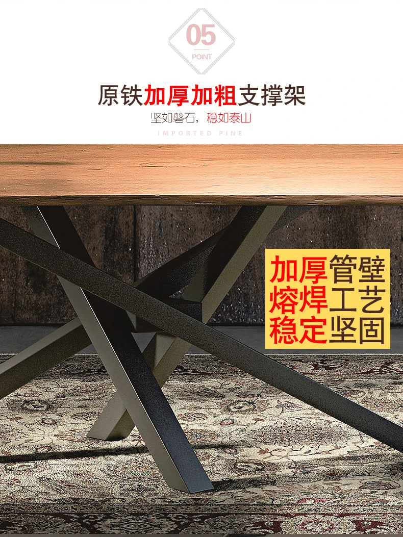 Luxury 6 Person Dining Table Wood Design Unique Living Room Dining Table Restaurant Study Wooden Stoly Do Jadalni Furniture Home