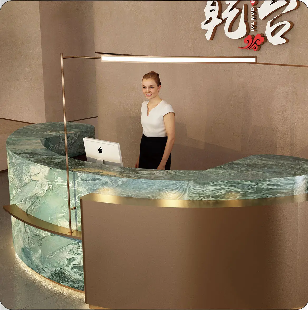 Hotel Minimalist Reception Desks Design Industrial Organizers Reception Desks Curved Best Mostrador De Tienda Trendy Furniture