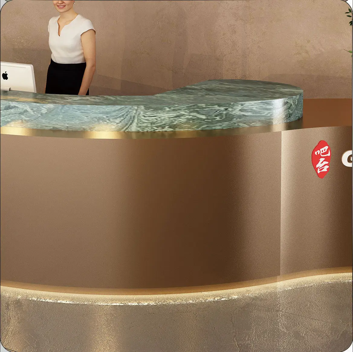 Hotel Minimalist Reception Desks Design Industrial Organizers Reception Desks Curved Best Mostrador De Tienda Trendy Furniture