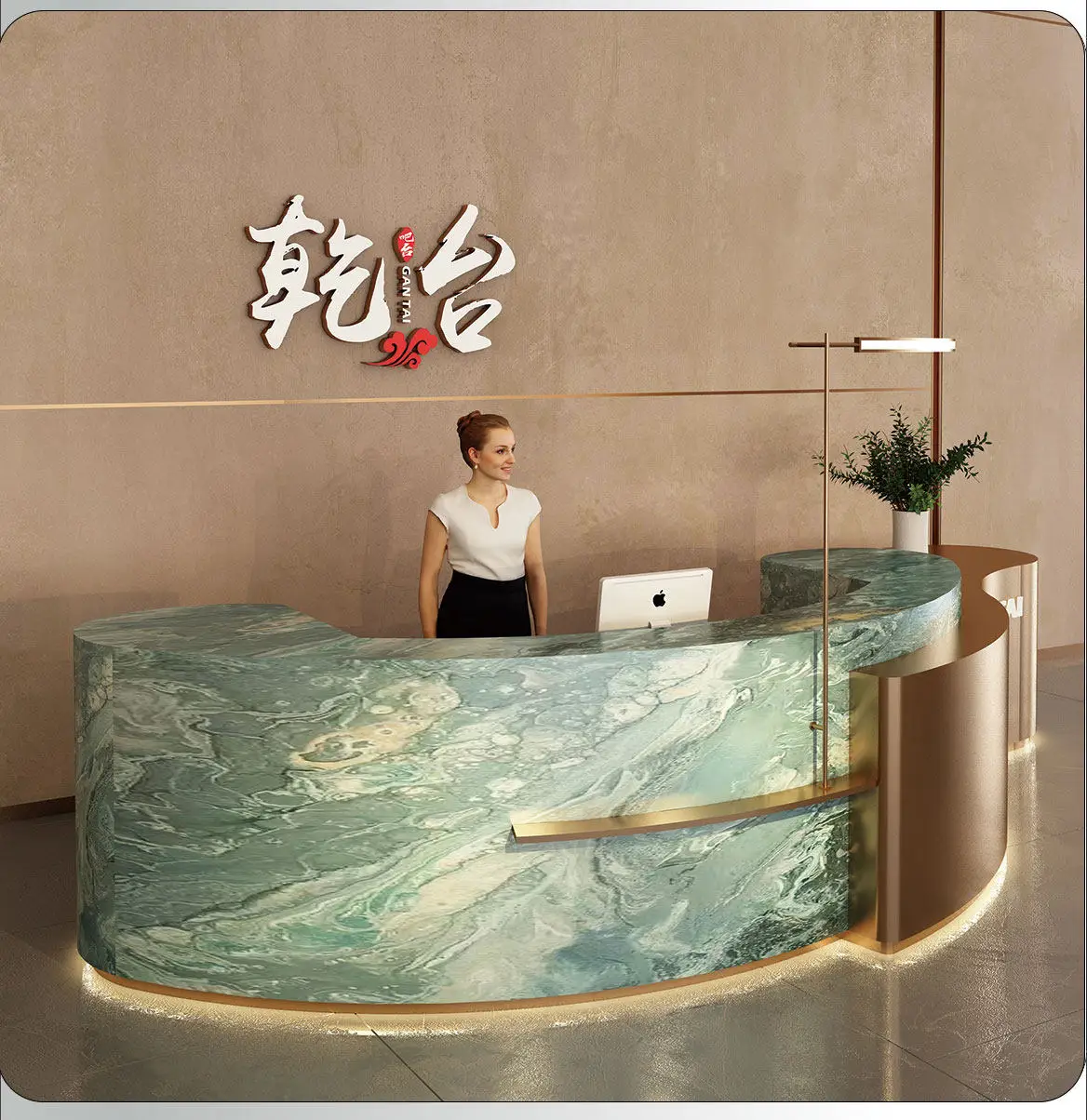 Hotel Minimalist Reception Desks Design Industrial Organizers Reception Desks Curved Best Mostrador De Tienda Trendy Furniture