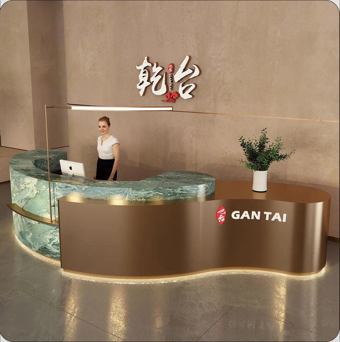 Hotel Minimalist Reception Desks Design Industrial Organizers Reception Desks Curved Best Mostrador De Tienda Trendy Furniture