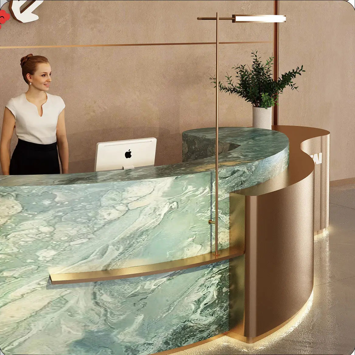 Hotel Minimalist Reception Desks Design Industrial Organizers Reception Desks Curved Best Mostrador De Tienda Trendy Furniture