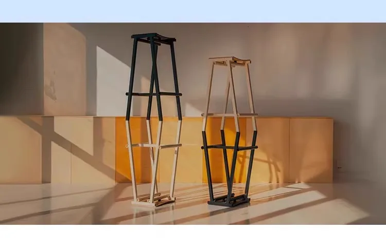 MOMO Wrought Iron Bar Stool Simple Design High Chair for Home Island Cafe Minimalist Designer Stool for Kitchen Table