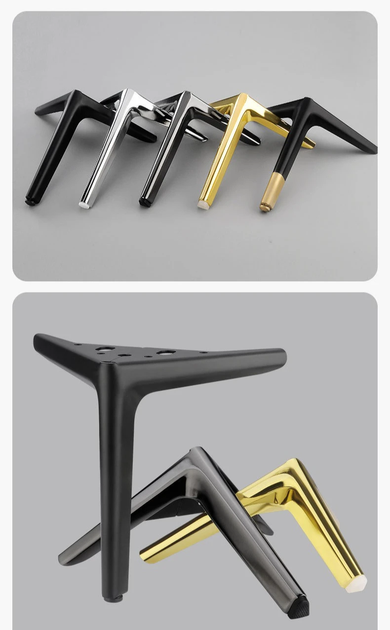 4pcs Metal Furniture Foot Accessories Light Luxury Replacement Legs Suitable for Sofa Feet/cabinet Feet/bed Legs Support Feet