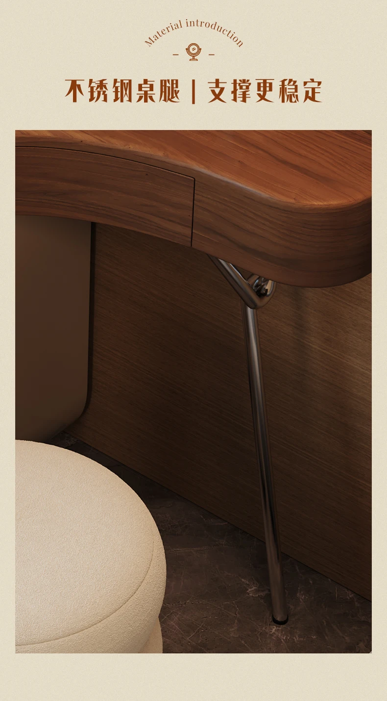 Vintage Unique Vanity Table Aesthetic Elegant Beauty Premium Vanity Table Classic Corner Meuble De Chambre Bedroom Furniture