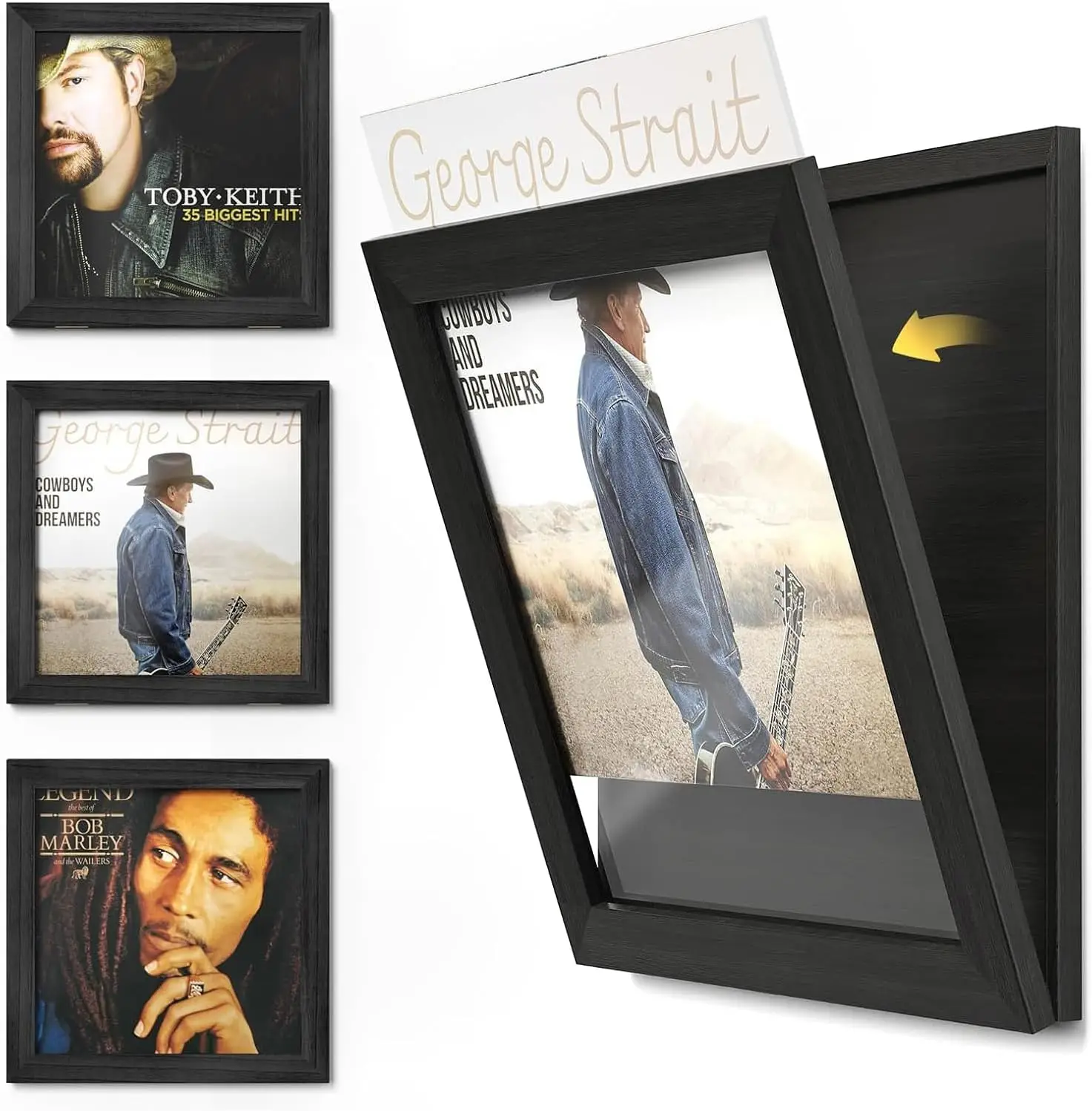 Vinyl Record Frame Album Frames for Vinyl Records Display, Record Frame for 10x10 Inch LP Cover Display