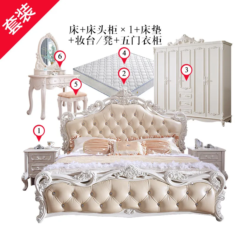Organizer Large Bedrooms Sets Luxury Princess Luxury Full Set Bedroom Set Queen Monster Frames Camas Y Muebles Home Furniture
