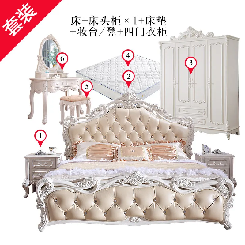 Organizer Large Bedrooms Sets Luxury Princess Luxury Full Set Bedroom Set Queen Monster Frames Camas Y Muebles Home Furniture