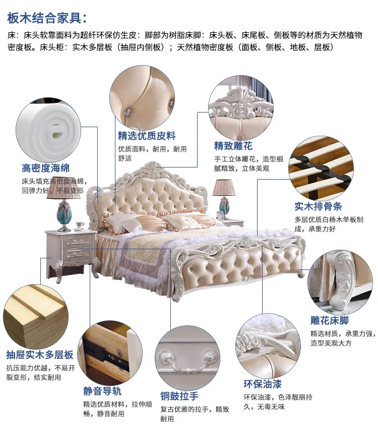 Organizer Large Bedrooms Sets Luxury Princess Luxury Full Set Bedroom Set Queen Monster Frames Camas Y Muebles Home Furniture