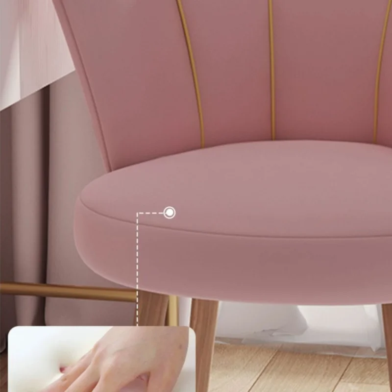 Nordic Dressing Chair Design Home Chairs With Backrest Bedroom Makeup Stool Creative Armchair Dining Chairs Furniture