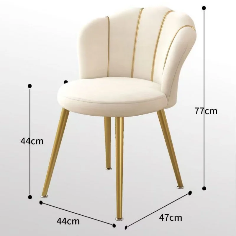 Nordic Dressing Chair Design Home Chairs With Backrest Bedroom Makeup Stool Creative Armchair Dining Chairs Furniture