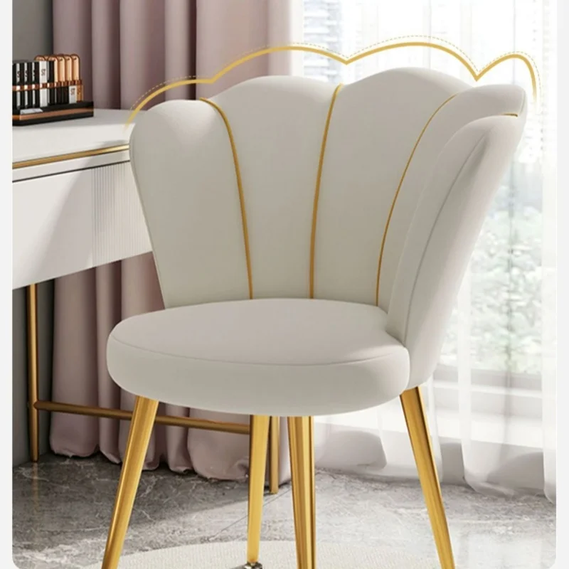 Nordic Dressing Chair Design Home Chairs With Backrest Bedroom Makeup Stool Creative Armchair Dining Chairs Furniture