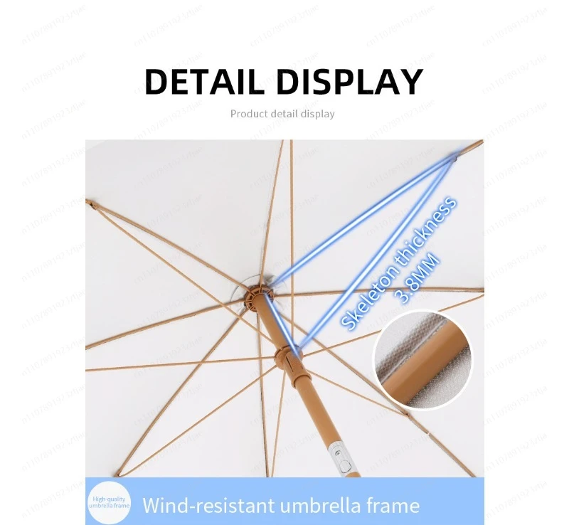Seaside Resort Beach Umbrella Courtyard Umbrella Tassel Pool Sun Protection Terrace Parasol No Base