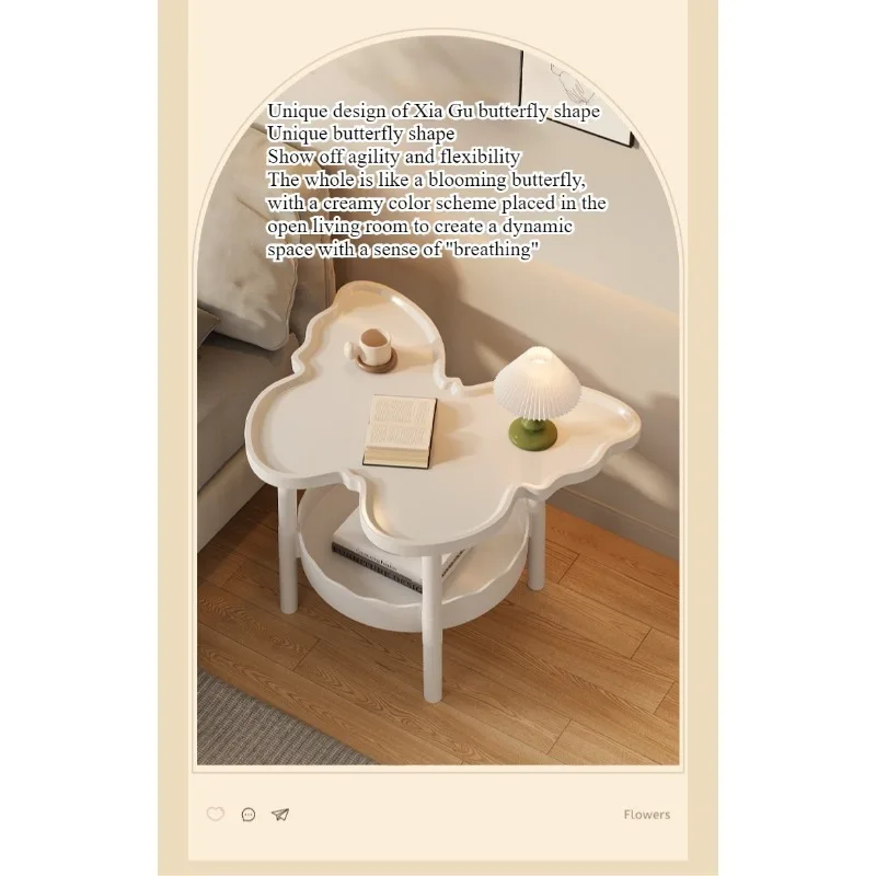 Creative butterfly coffee table, living room, sofa side, bedroom, bedside small bedside table, rack, mobile side, simple