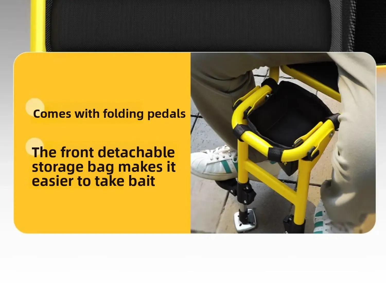 Chair- Multi-Functional All-Terrain Foldable Fishing Seat, Heavy-Duty Portable Stool for Quick-Lock Legs/Riverbank