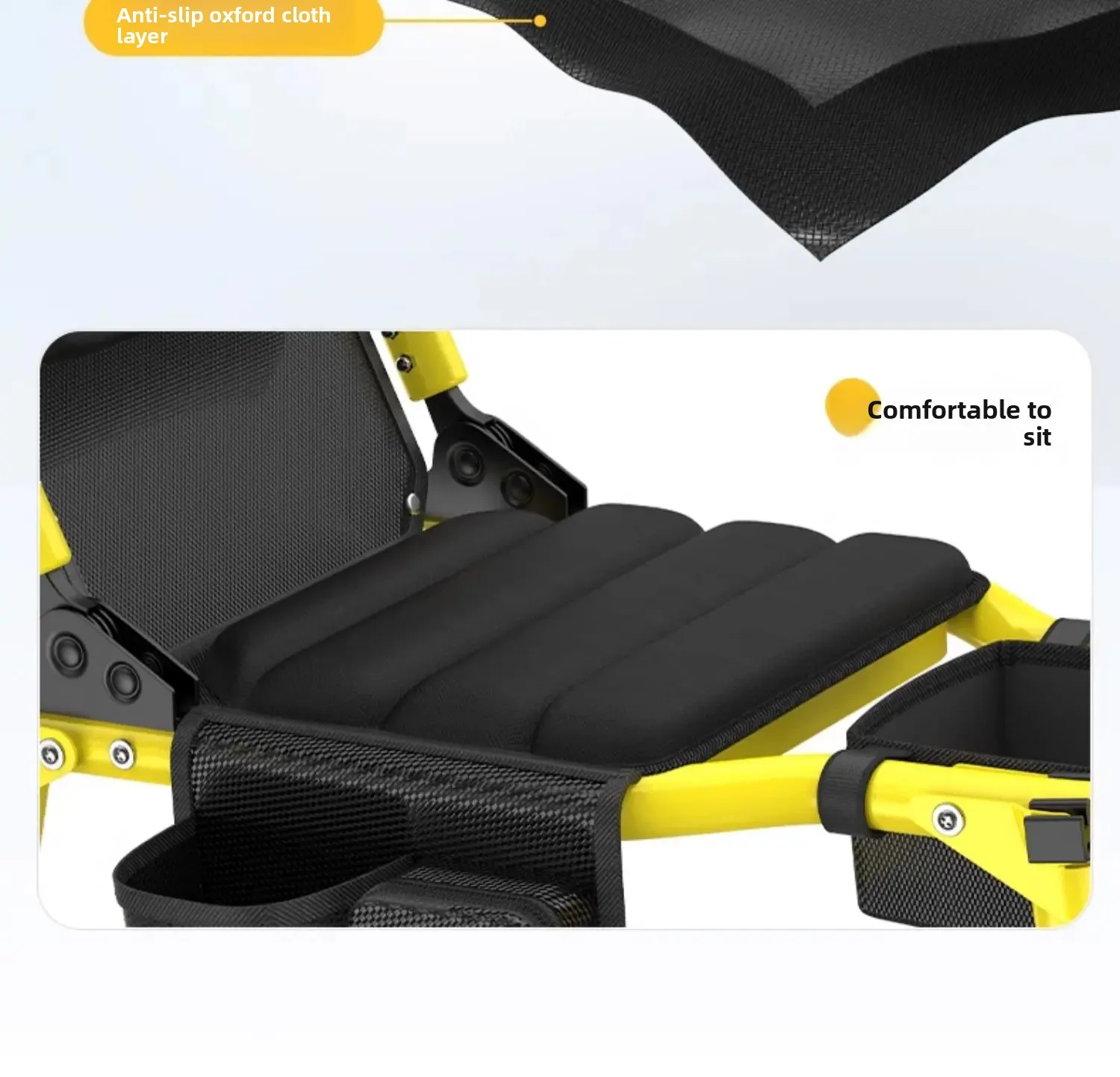 Chair- Multi-Functional All-Terrain Foldable Fishing Seat, Heavy-Duty Portable Stool for Quick-Lock Legs/Riverbank