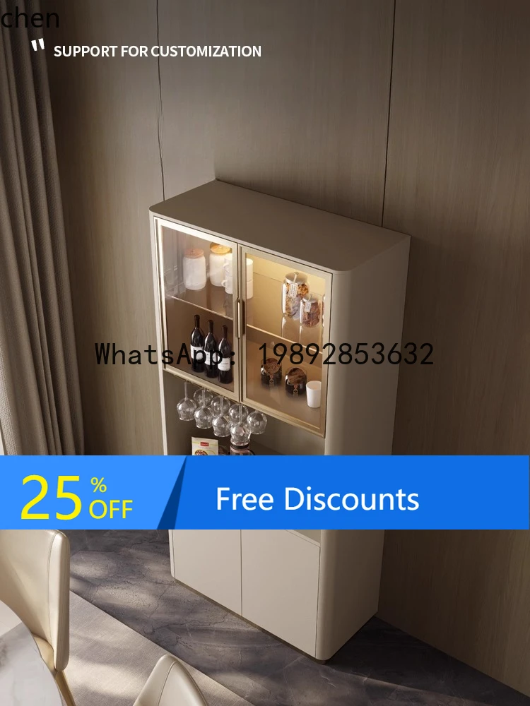 YFY High-End Wine Cabinet Modern Living Room Storage Small Apartment Red Wine Storage Cabinet Glass Display Side Cabinet
