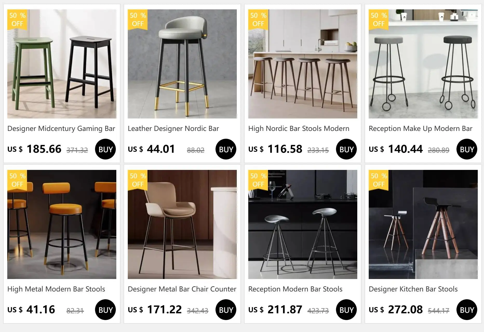 Leather Luxury Bar Foot Swivel Bar Kitchen Stools Retro Counter Living Stool Room Nordic Island Yellow Taburete Alto Furniture