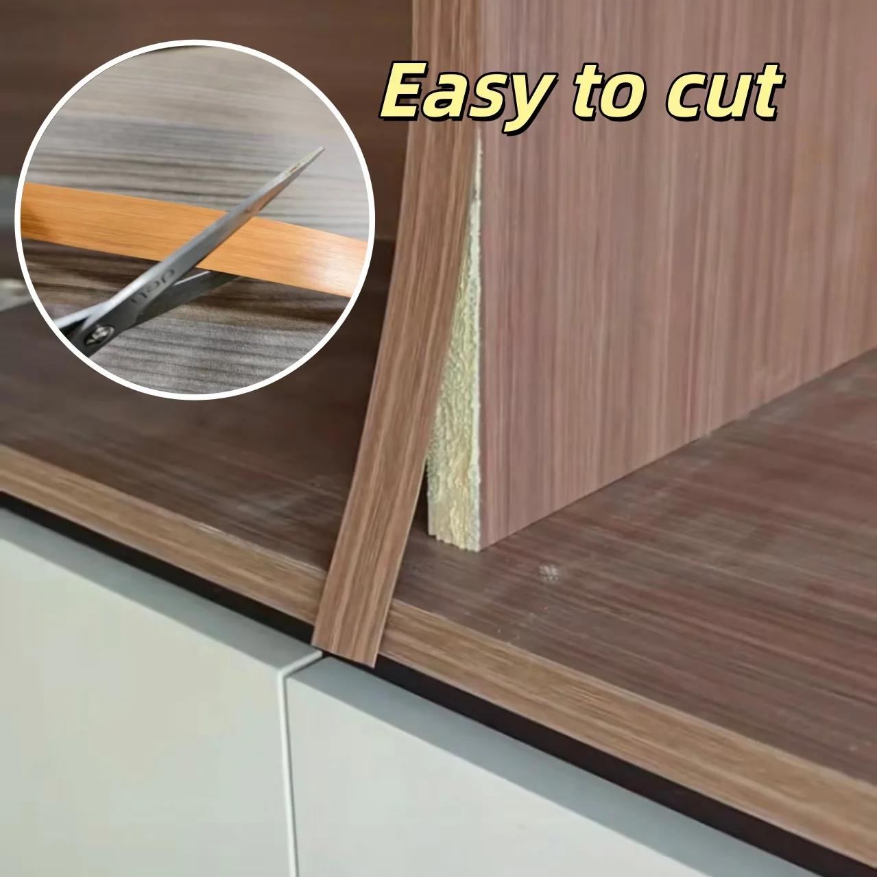 1Roll 3meter/5m Self-adhesive Repair Strip,plywood Thickened Repair Strip, Gap Closure Strip, Suitable for Tables/cabinets