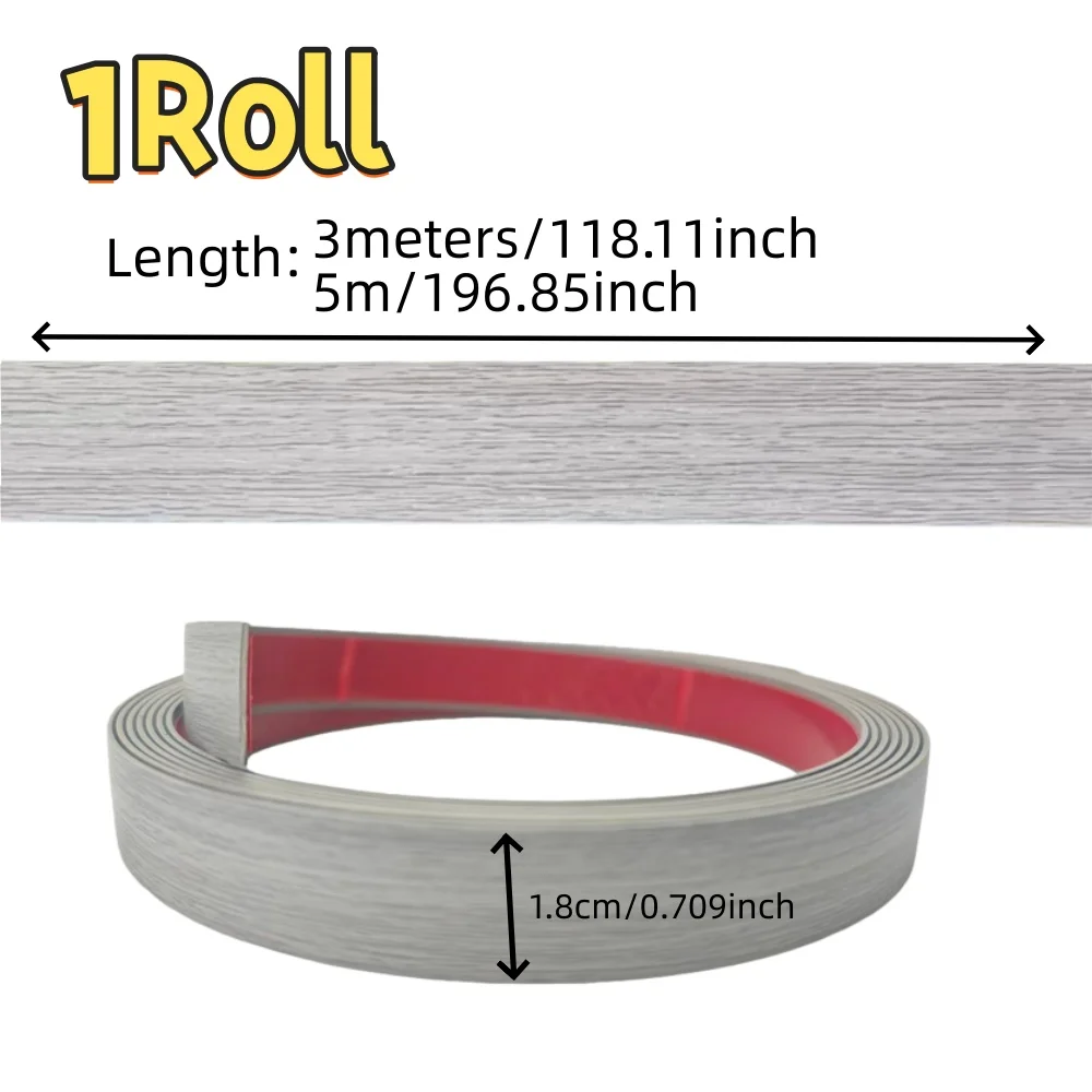 1Roll 3meter/5m Self-adhesive Repair Strip,plywood Thickened Repair Strip, Gap Closure Strip, Suitable for Tables/cabinets