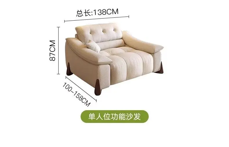 Modern Italian Arm Electric Sofa Fabric Luxury Apartments Sleeper Sofa Living Room Oversized Relax Divano Moderno Furniture Home