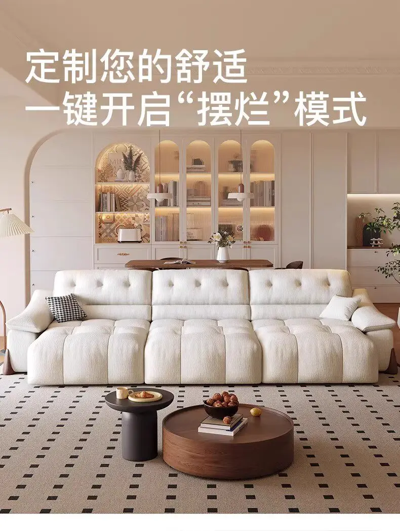 Modern Italian Arm Electric Sofa Fabric Luxury Apartments Sleeper Sofa Living Room Oversized Relax Divano Moderno Furniture Home