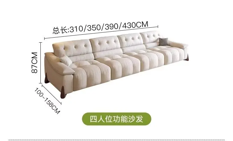 Modern Italian Arm Electric Sofa Fabric Luxury Apartments Sleeper Sofa Living Room Oversized Relax Divano Moderno Furniture Home