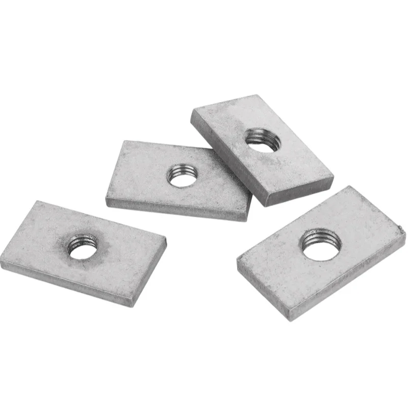 M3 M4 M5 M6 M8 M10 M12 304 Stianless Steel Square Nut Rectangular Nuts Thin Slider Block Nuts Aluminum Profile Accessory