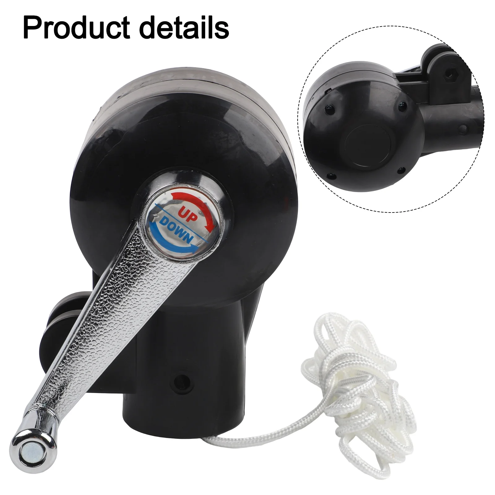 Outdoor Umbrella Crank Handle Replacement For Patio Decks Metal Core With Plastic Grip Fits Most 43mm Shaft Systems