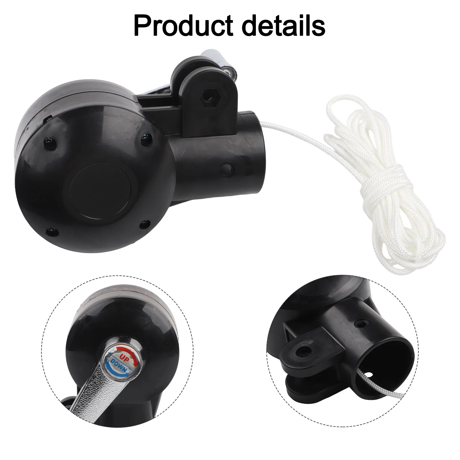 Outdoor Umbrella Crank Handle Replacement For Patio Decks Metal Core With Plastic Grip Fits Most 43mm Shaft Systems