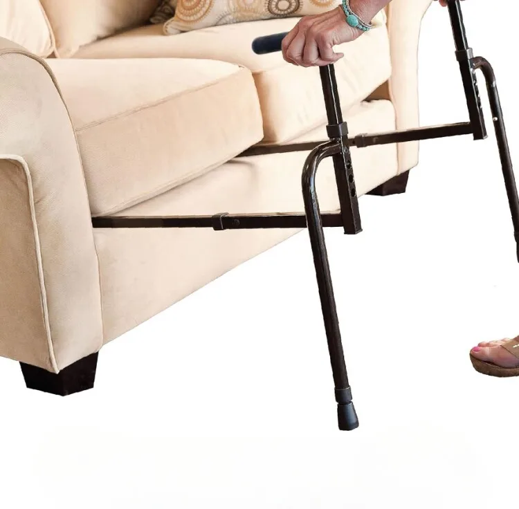 Elderly Standing Assistance Rail, Height Adjustable Bedside Safety Handle, Sit-to-Stand Helper for Chair & Recliner